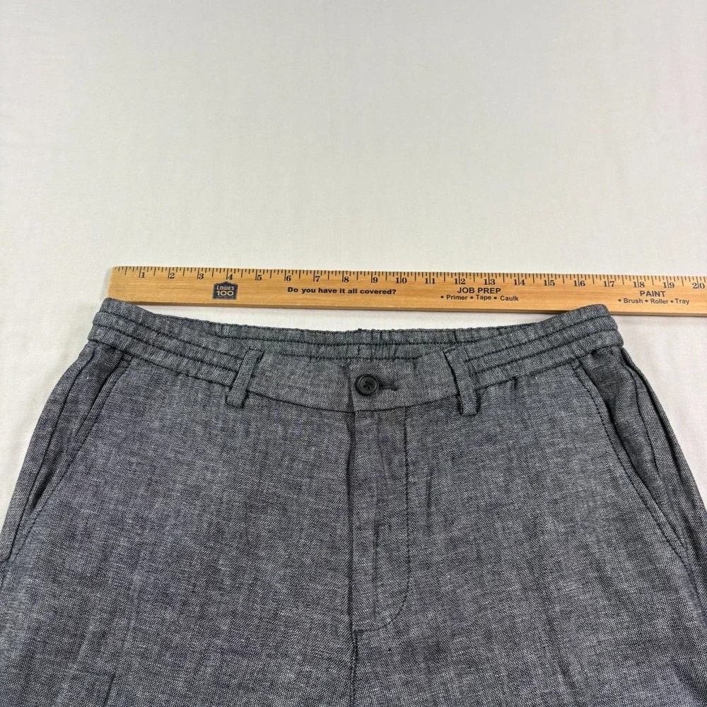 Banana Republic Linen Pants Mens 34x32 (Fits 34x28) Blue Chino Athletic Fit NEW